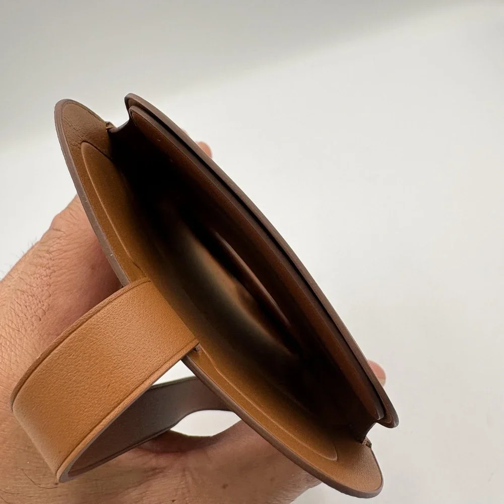 Apple Leather‎ Carry Case Brown Wrist Strap Sleeve For IPhone 12 Plain MagSafe
